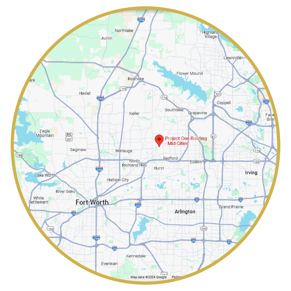 Project One®Roofing Dallas-Fort Worth Service Area Map